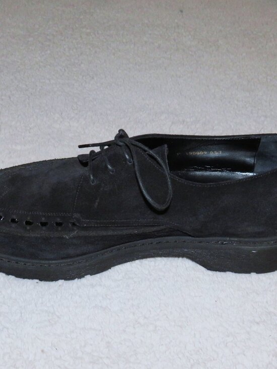 CELINE x Hedi Slimane FW19 Black Suede Creeper Lace-Up Shoes Size 9 main image 5